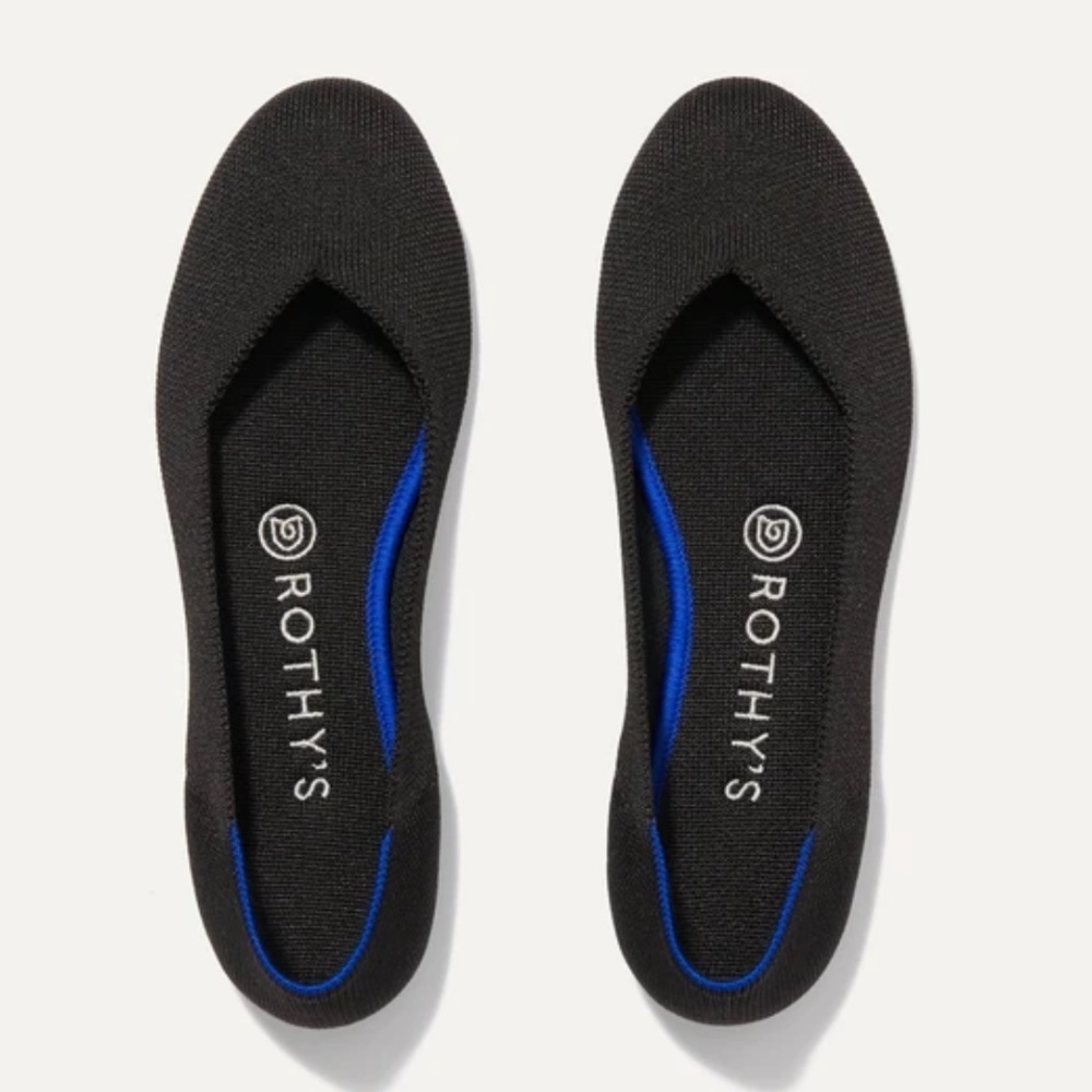 EUC Rothy’s Black Flat